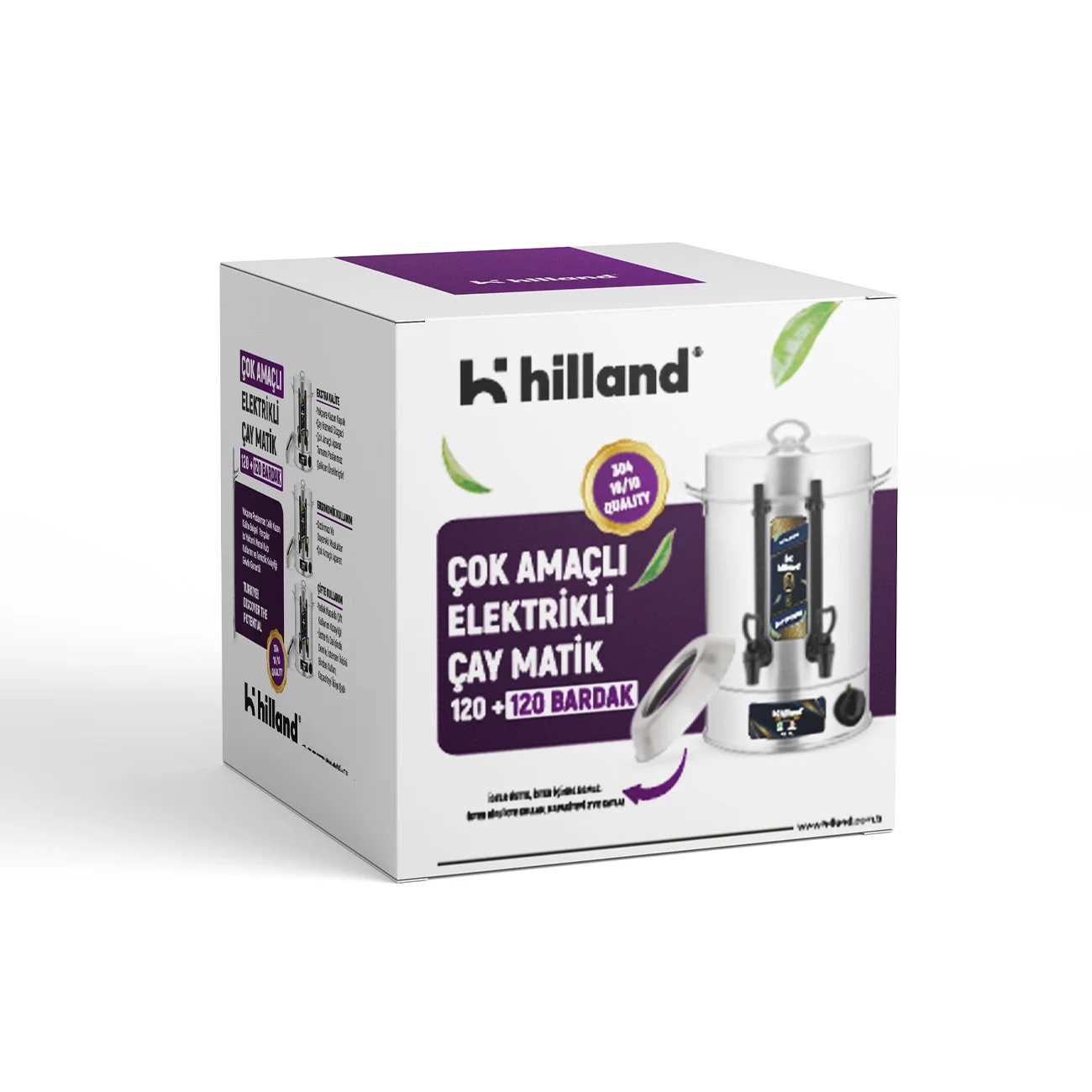 HİLLAND ÇAY MAKİNESİ 120+120BARDAK 304 KALİTE