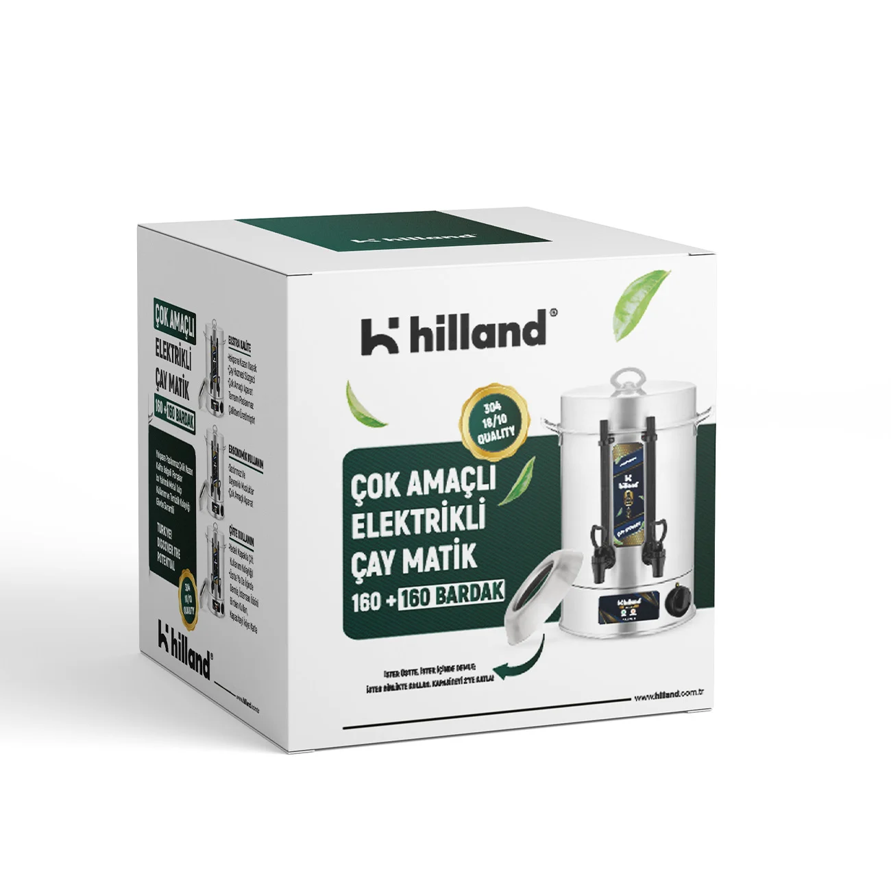 HİLLAND ÇAY MAKİNESİ 160+160 BARDAK 304 KALİTE